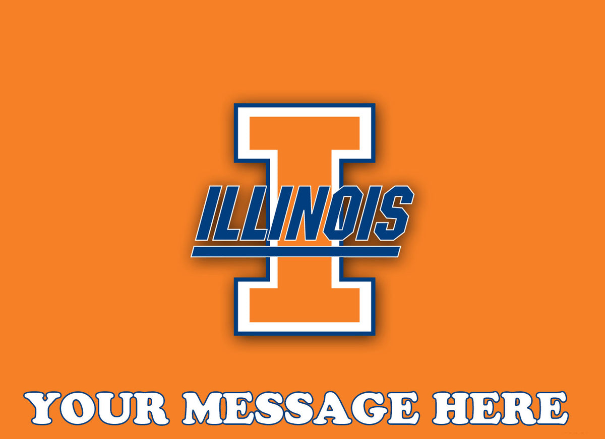 University Of Illinois Edible Image Cake Topper Personalized Birthday Sheet Decoration Custom Party Frosting Transfer Fondant