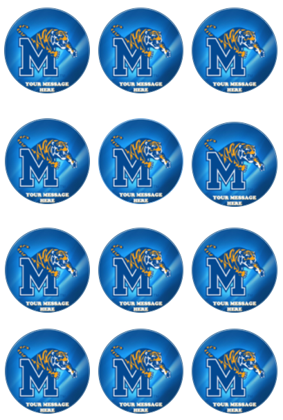 University Of Memphis Edible Cupcake Toppers (12 Images) Cake Image Icing Sugar Sheet Edible Cake Images