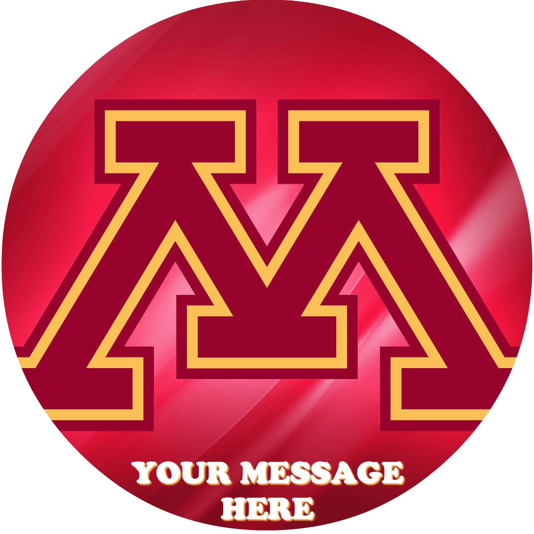 University Of Minnesota Edible Image Cake Topper Personalized Birthday Sheet Custom Frosting Round Circle