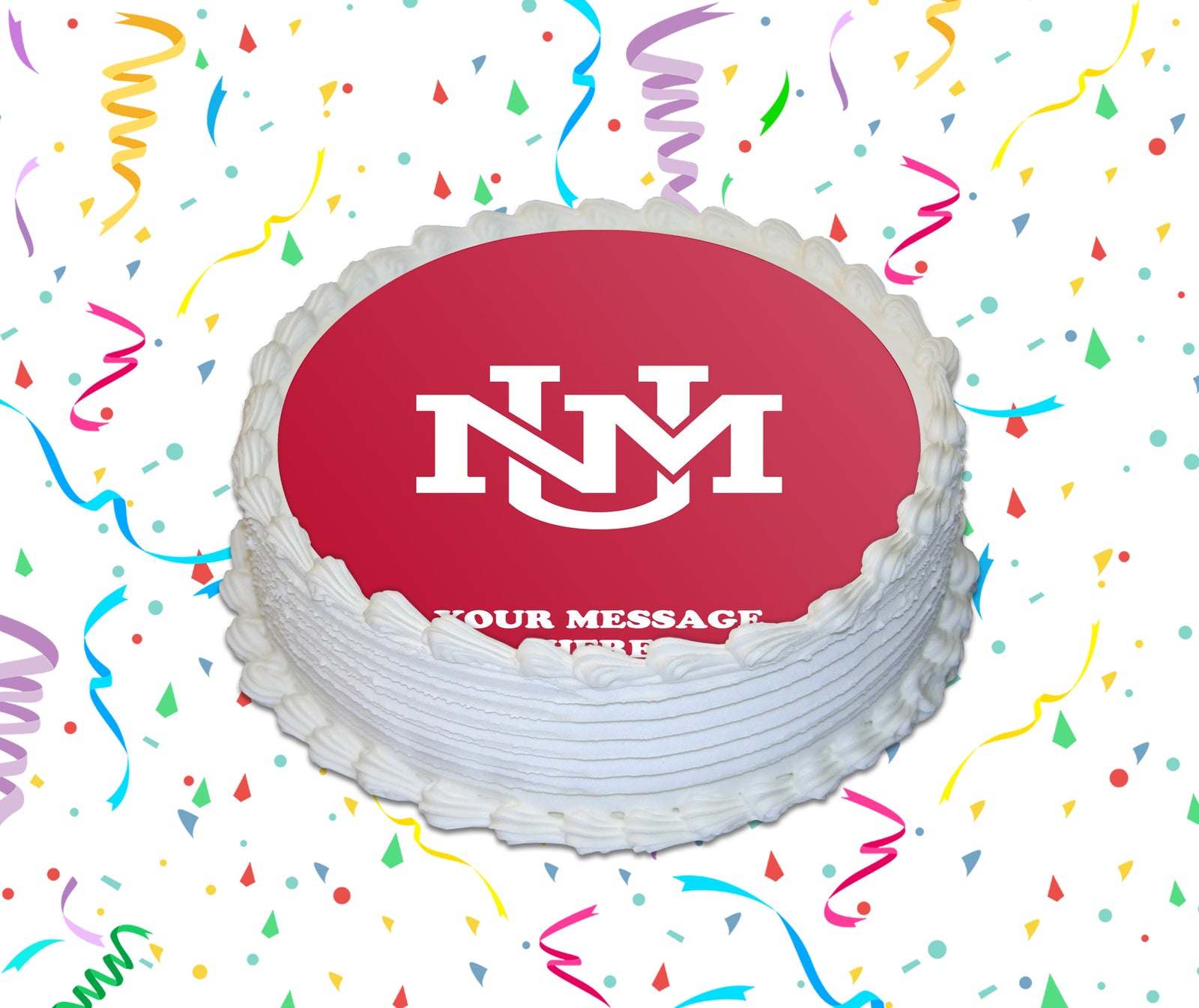 University Of New Mexico Edible Image Cake Topper Personalized Birthday Sheet Custom Frosting Round Circle