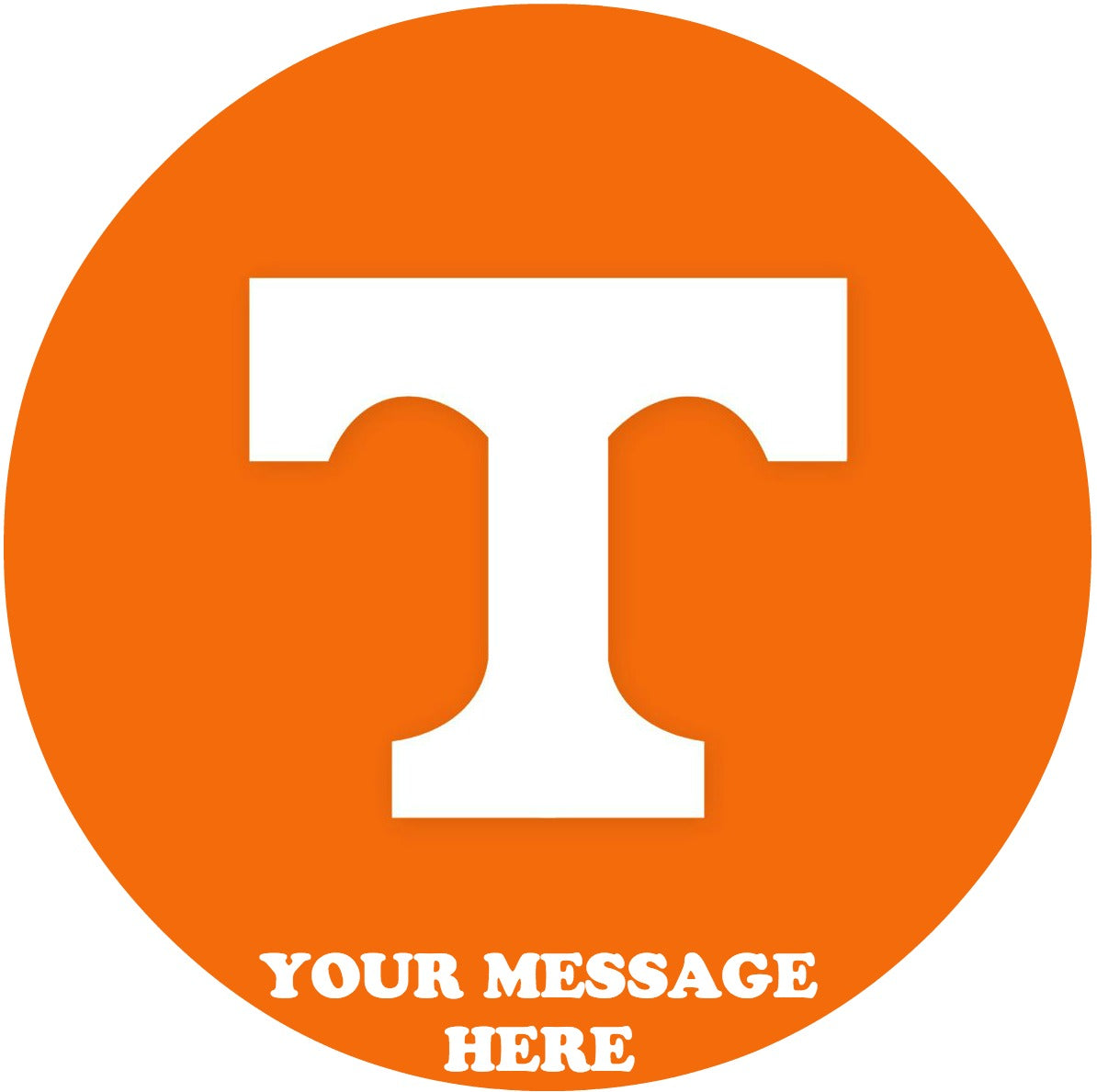 University Of Tennessee Edible Image Cake Topper Personalized Birthday Sheet Custom Frosting Round Circle