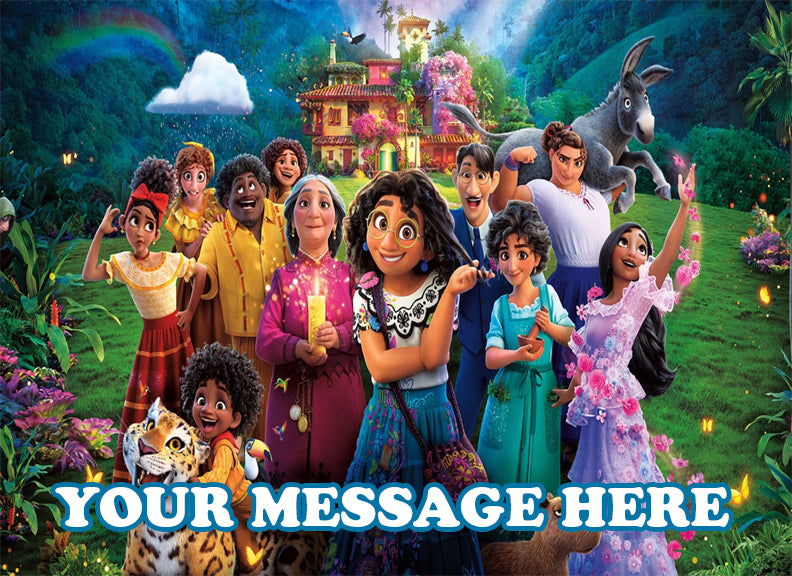 Encanto Edible Image Cake Topper Personalized Birthday Sheet Decoration Custom Party Frosting Transfer Fondant