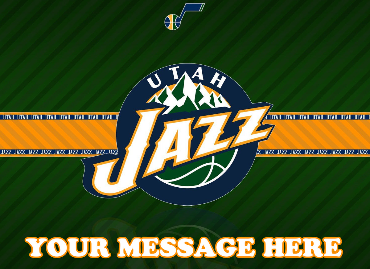 Utah Jazz Edible Image Cake Topper Personalized Birthday Sheet Decoration Custom Party Frosting Transfer Fondant