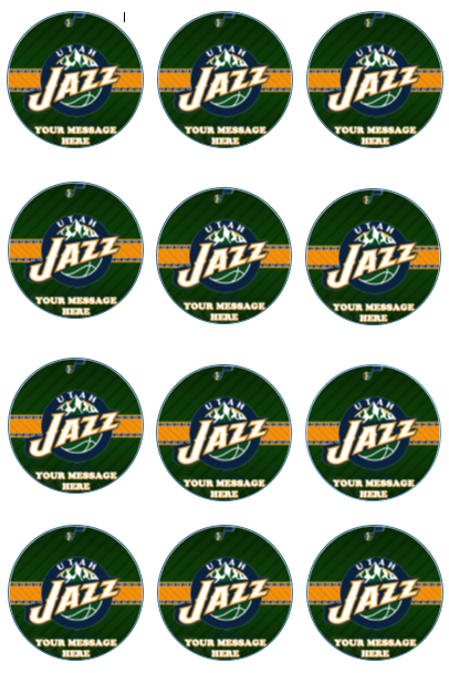 Utah Jazz Edible Cupcake Toppers (12 Images) Cake Image Icing Sugar Sheet Edible Cake Images