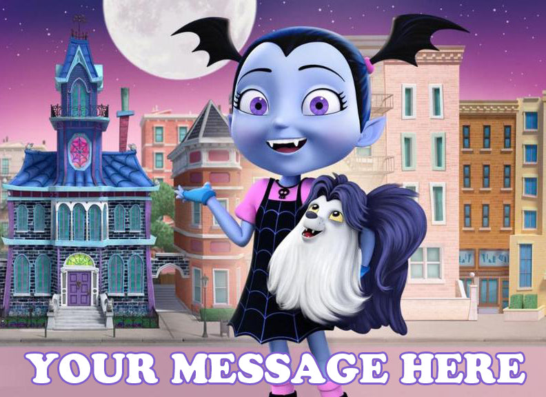 Vampirina Edible Image Cake Topper Personalized Birthday Sheet Decoration Custom Party Frosting Transfer Fondant