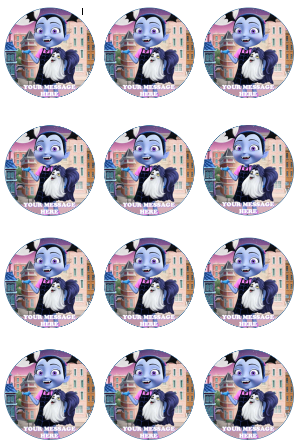 Vampirina Edible Cupcake Toppers (12 Images) Cake Image Icing Sugar Sheet Edible Cake Images