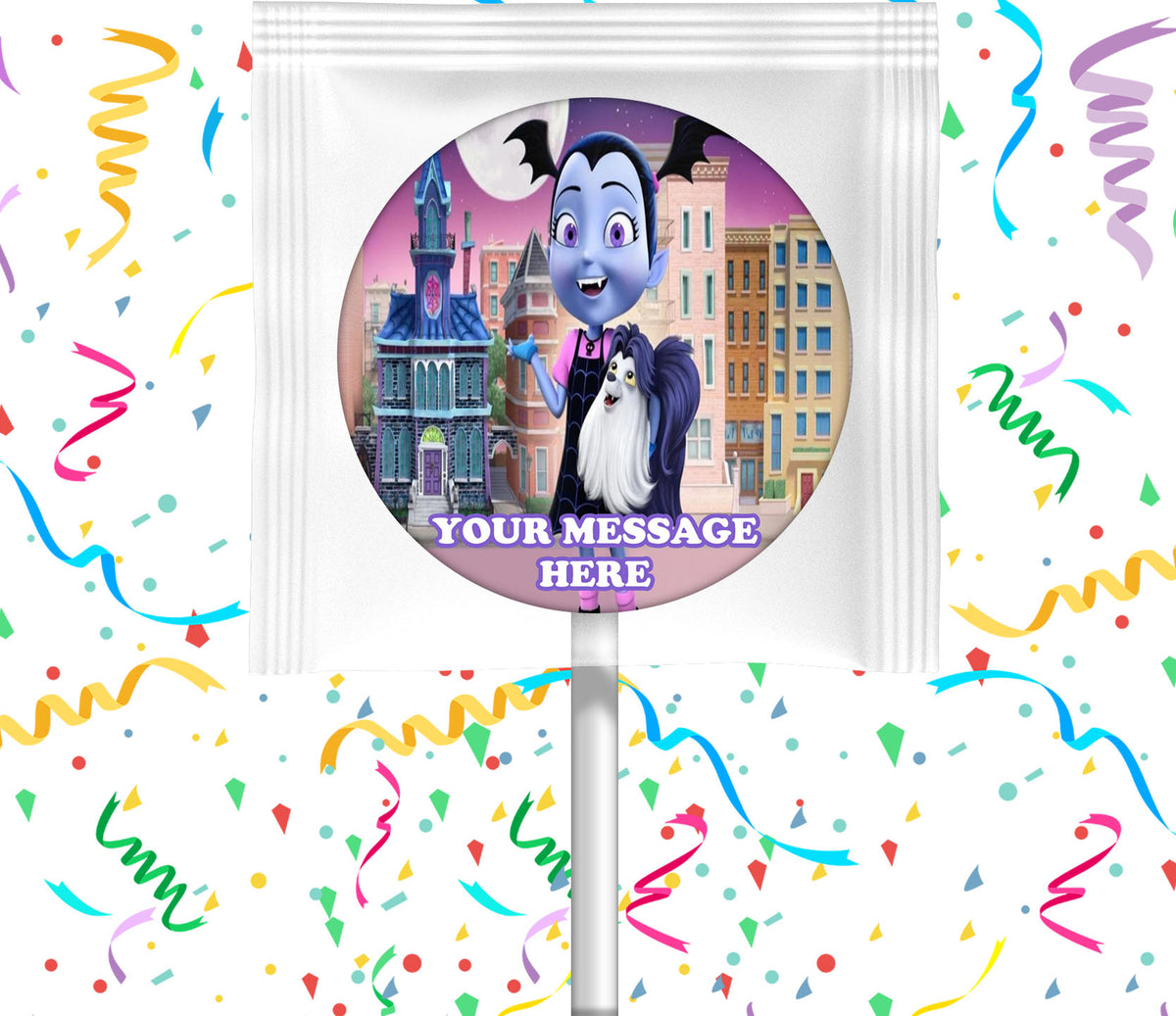 Vampirina Lollipops Party Favors Personalized Suckers 12 Pcs