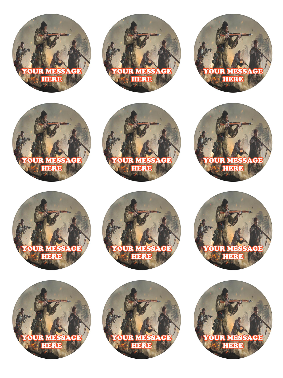 Call Of Duty Vanguard Edible Cupcake Toppers (12 Images) Cake Image Icing Sugar Sheet