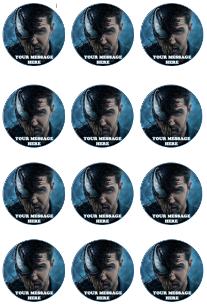 Venom Edible Cupcake Toppers (12 Images) Cake Image Icing Sugar Sheet Edible Cake Images