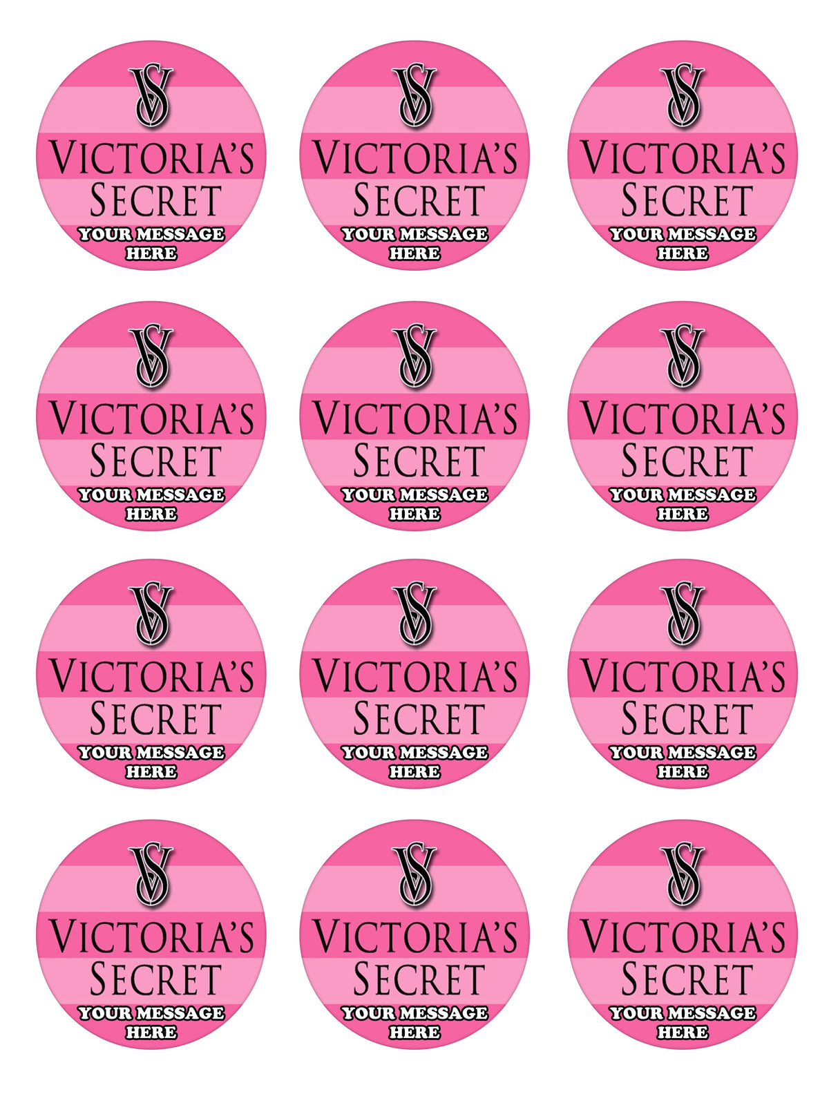 Victoria's Secret Edible Cupcake Toppers (12 Images) Cake Image Icing Sugar Sheet Edible Cake Images