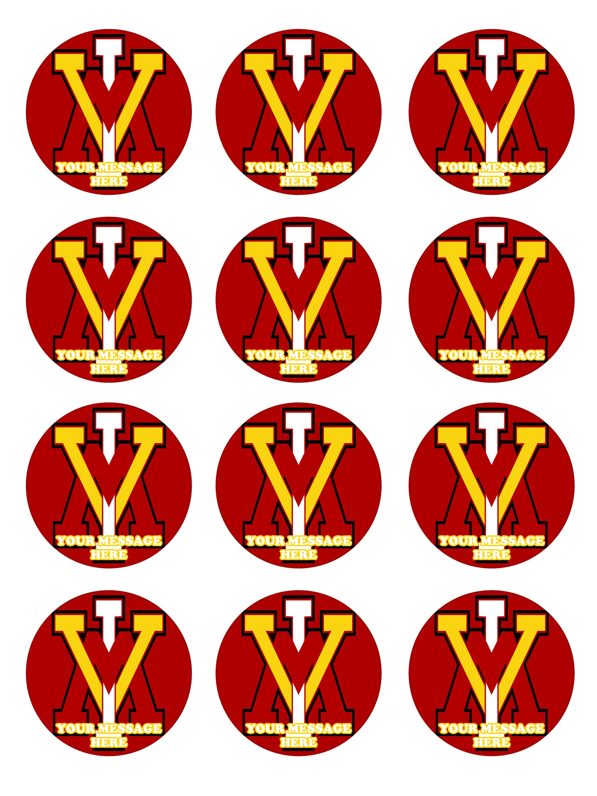 Virginia Military Institute Edible Cupcake Toppers (12 Images) Cake Image Icing Sugar Sheet Edible Cake Images