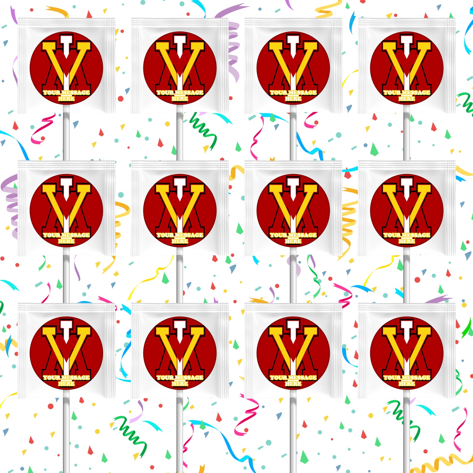 Virginia Military Institute Lollipops Party Favors Personalized Suckers 12 Pcs
