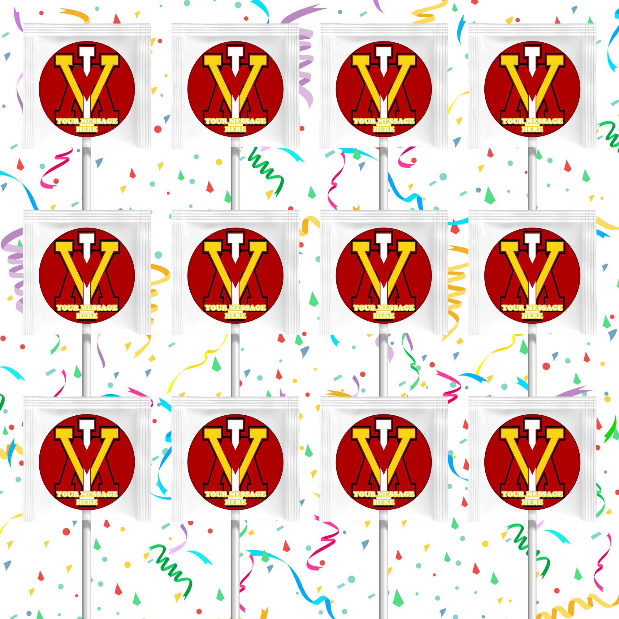 Virginia Military Institute Lollipops Party Favors Personalized Suckers 12 Pcs