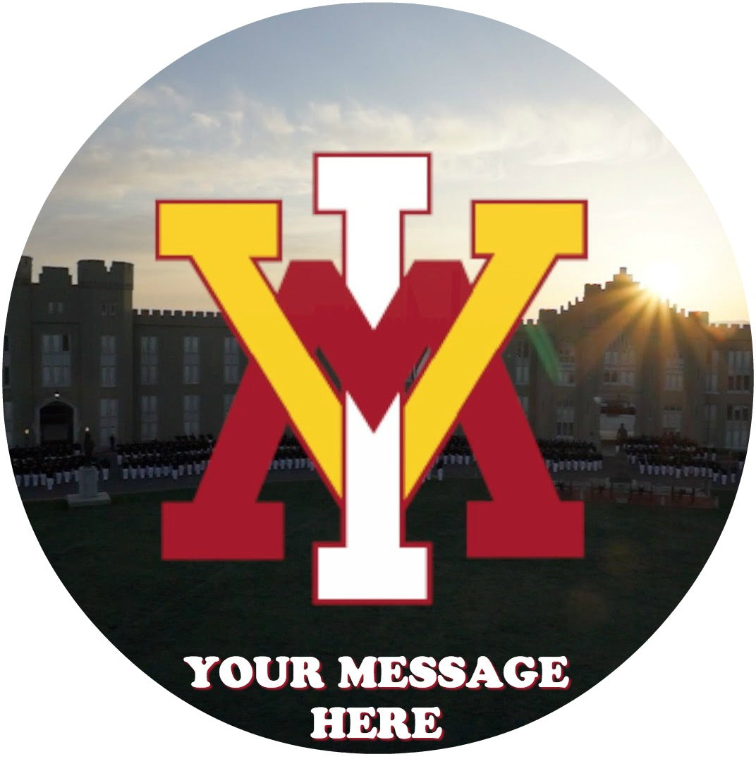 Virginia Military Institute Edible Image Cake Topper Personalized Birthday Sheet Custom Frosting Round Circle