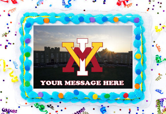 Virginia Military Institute Edible Image Cake Topper Personalized Birthday Sheet Decoration Custom Party Frosting Transfer Fondant