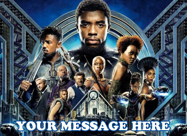 Black Panther Edible Image Cake Topper Personalized Birthday Sheet Decoration Custom Party Frosting Transfer Fondant