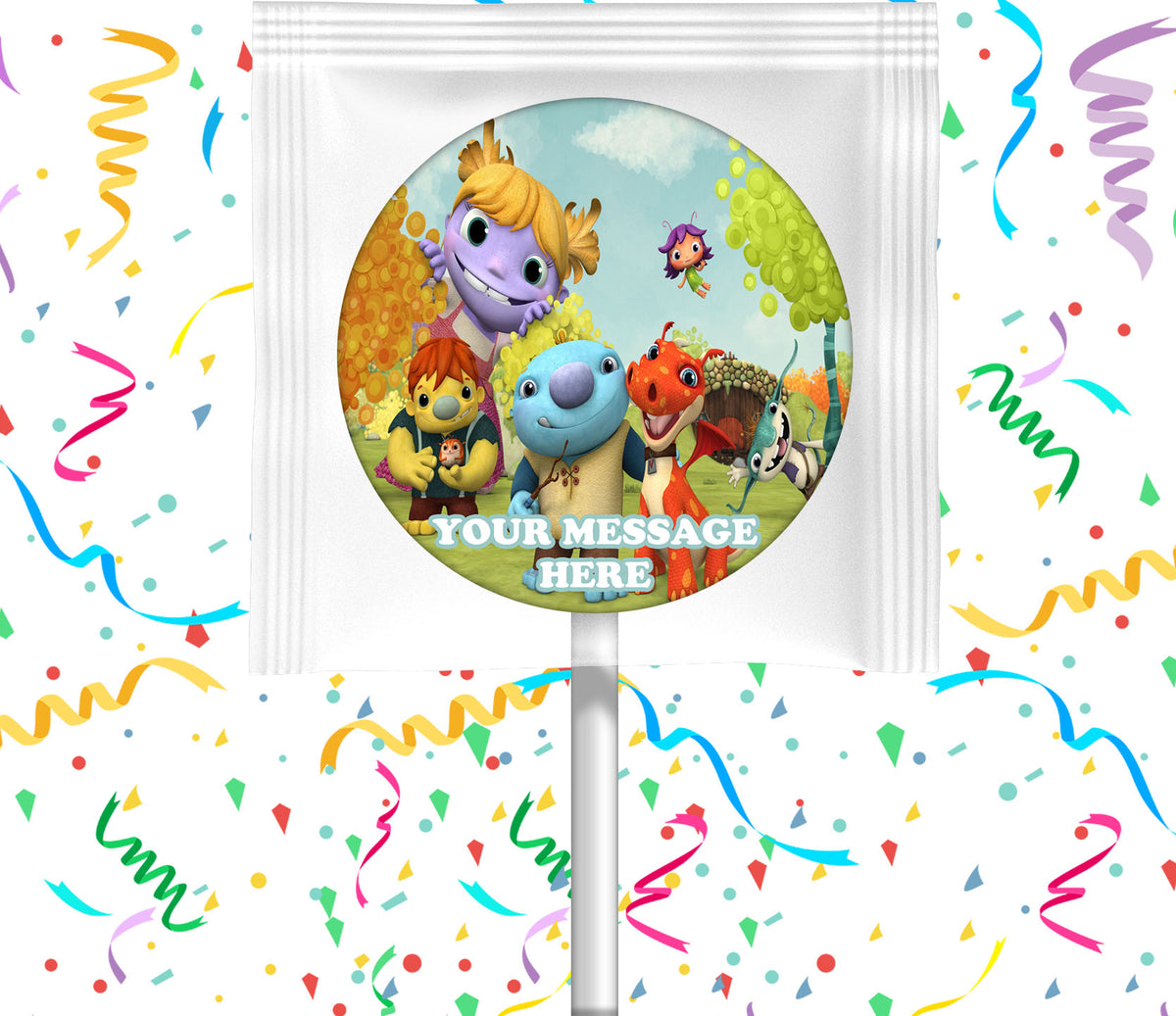 Wallykazam Lollipops Party Favors Personalized Suckers 12 Pcs