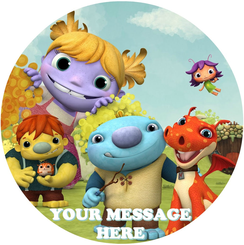 Wallykazam! Edible Image Cake Topper Personalized Birthday Sheet Custom Frosting Round Circle