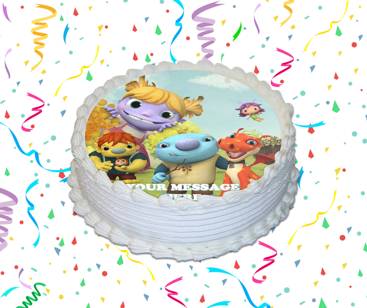 Wallykazam! Edible Image Cake Topper Personalized Birthday Sheet Custom Frosting Round Circle