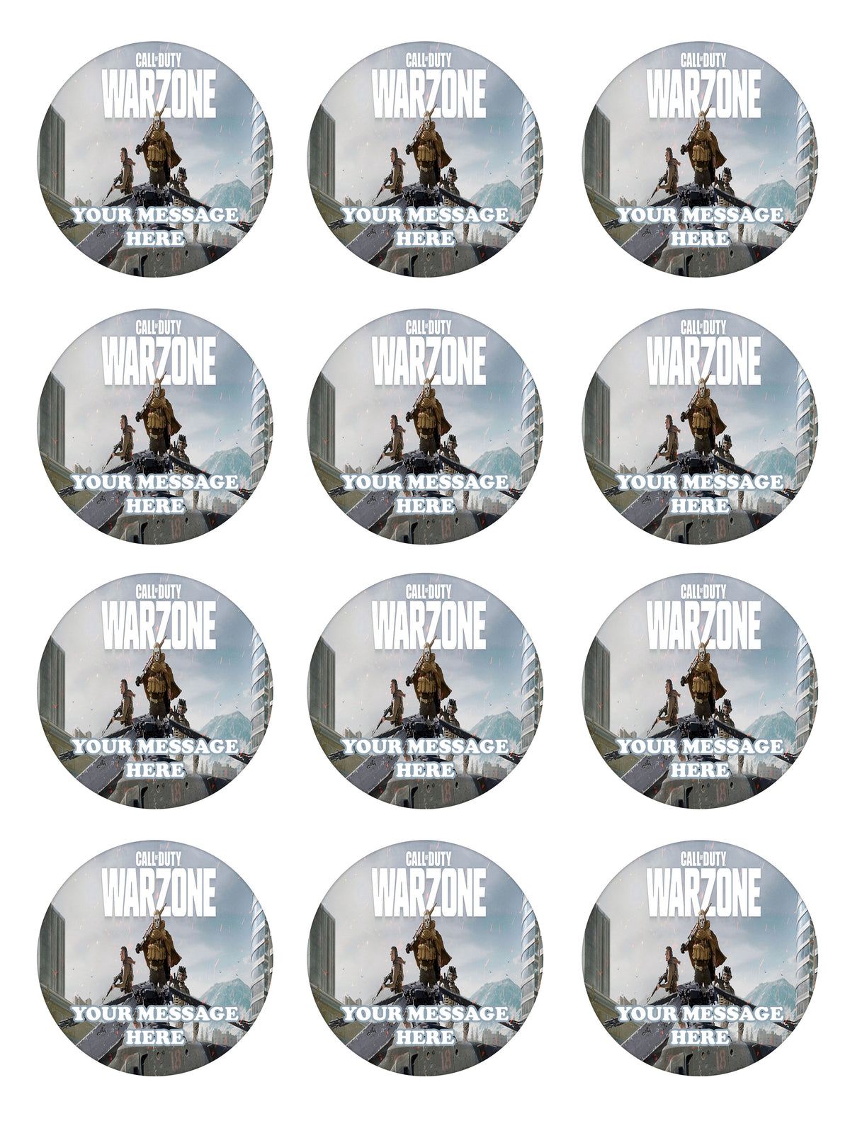 Call Of Duty Warzone Edible Cupcake Toppers (12 Images) Cake Image Icing Sugar Sheet