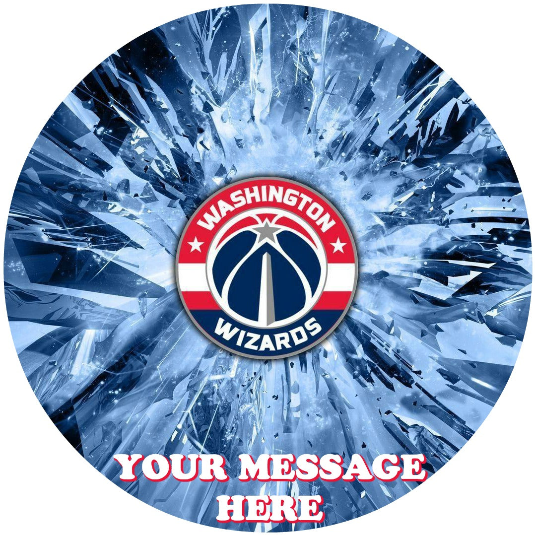 Washington Wizards Edible Image Cake Topper Personalized Birthday Sheet Custom Frosting Round Circle