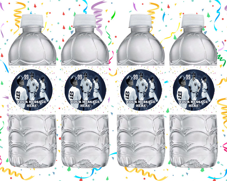 Aaron Judge Water Bottle Stickers 12 Pcs Labels Party Favors Supplies Decorations