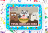 We Bare Bears Edible Image Cake Topper Personalized Birthday Sheet Decoration Custom Party Frosting Transfer Fondant
