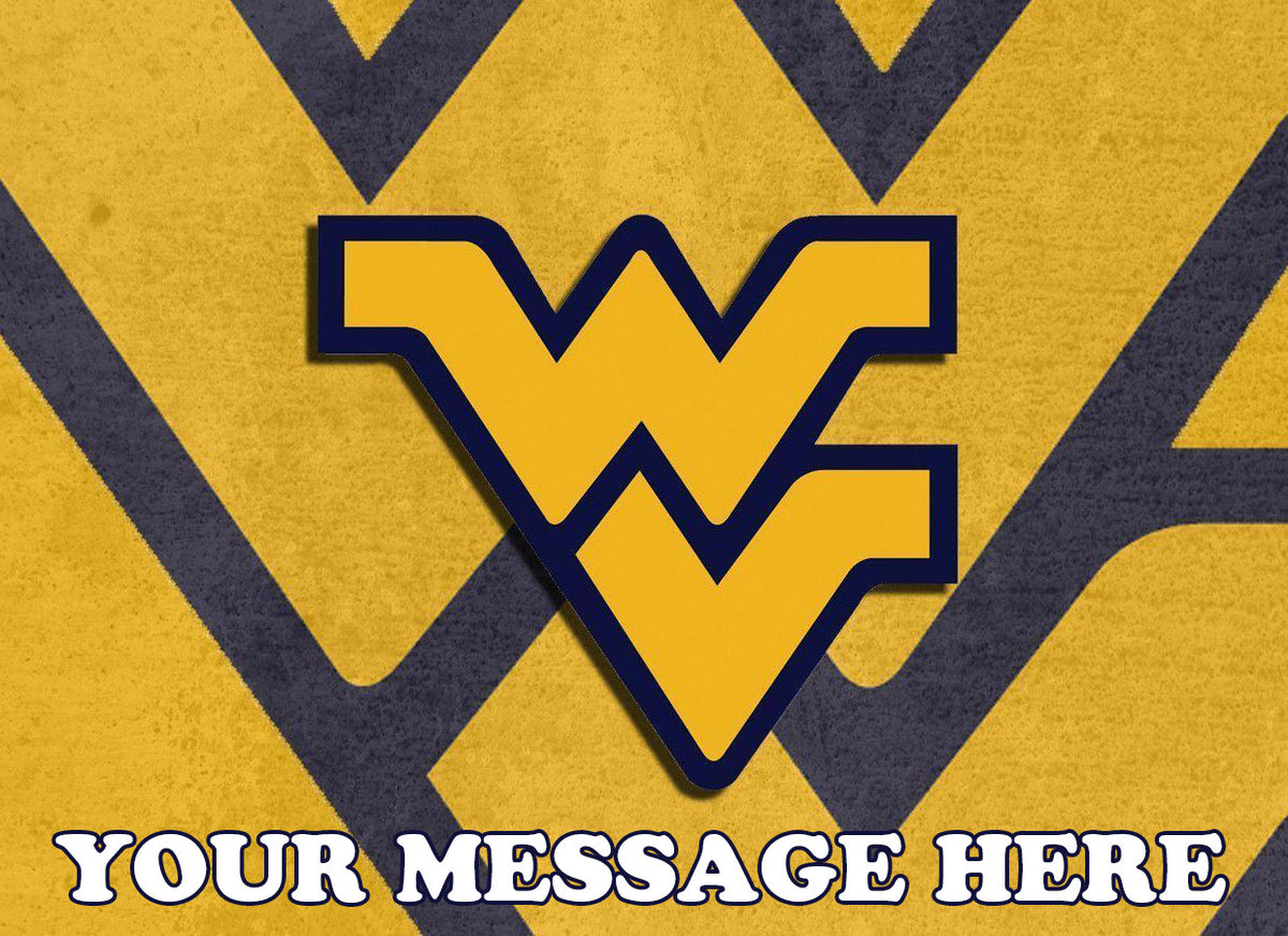 West Virginia University Edible Image Cake Topper Personalized Birthday Sheet Decoration Custom Party Frosting Transfer Fondant