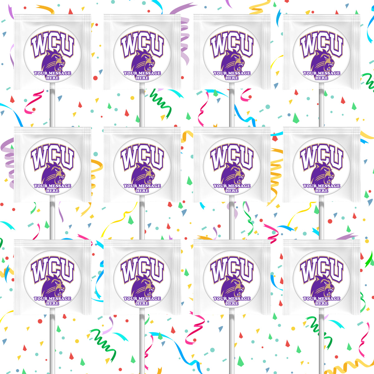 Western California University Lollipops Party Favors Personalized Suckers 12 Pcs