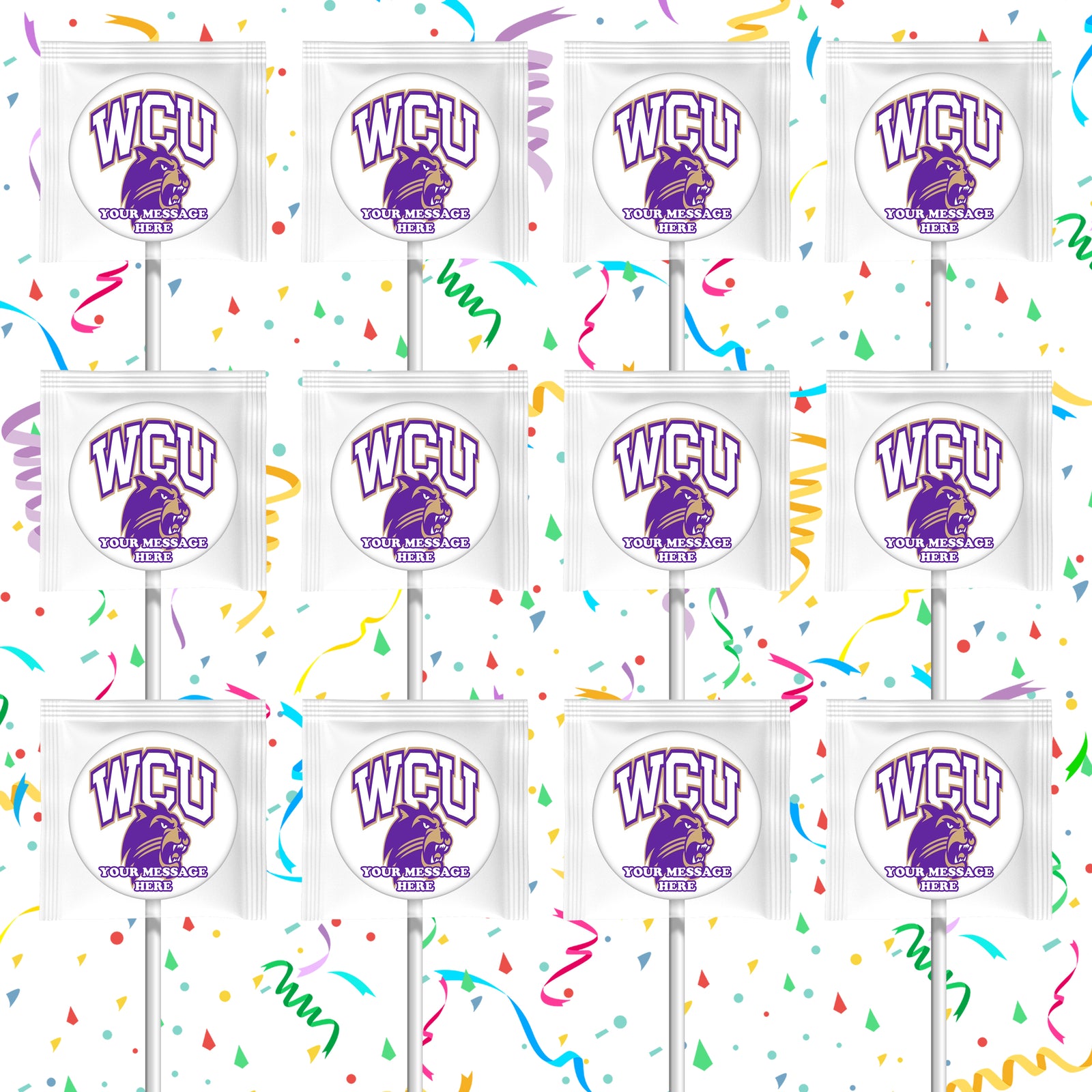 Western California University Lollipops Party Favors Personalized Suckers 12 Pcs