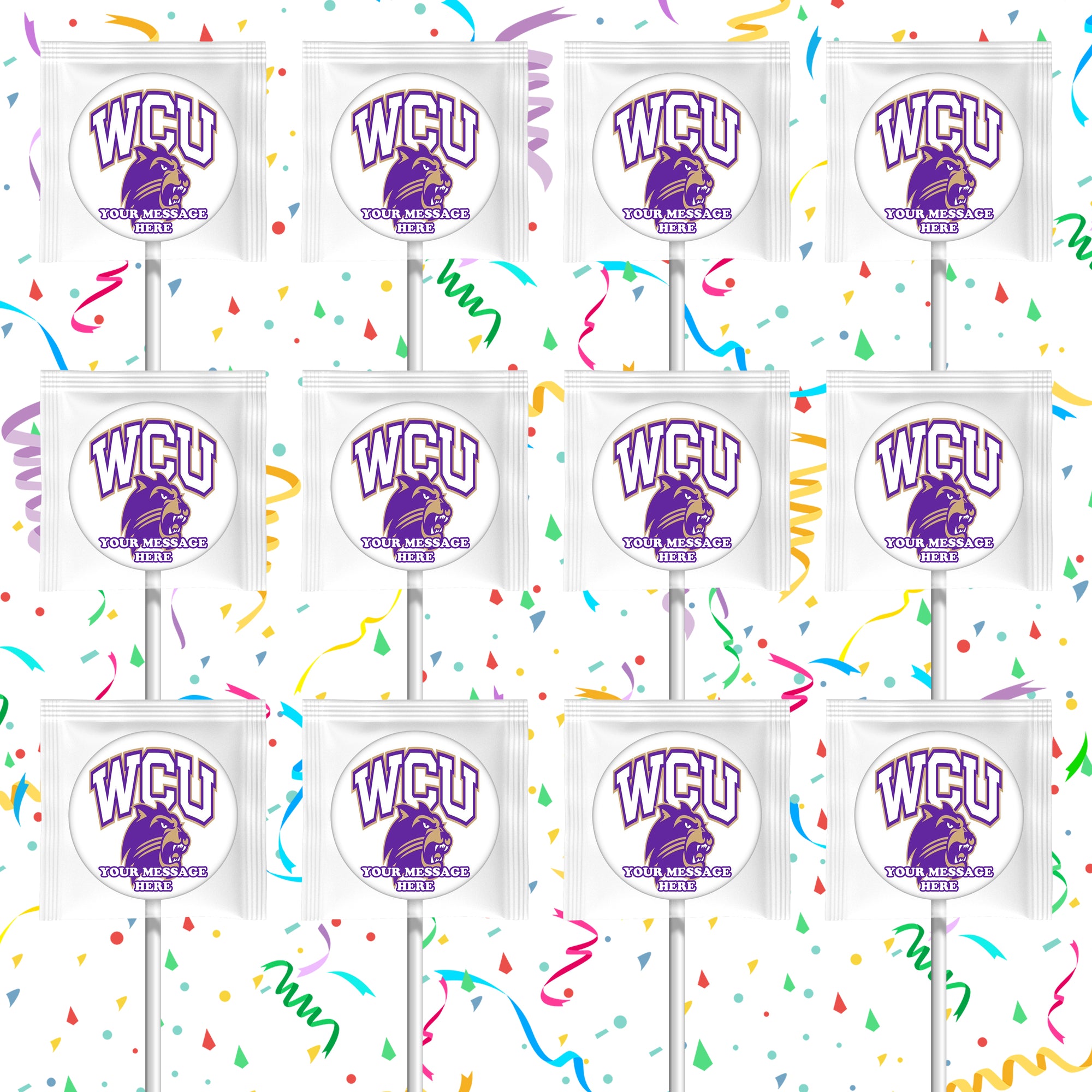 Western California University Lollipops Party Favors Personalized Suckers 12 Pcs