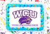 Western California University Edible Image Cake Topper Personalized Birthday Sheet Decoration Custom Party Frosting Transfer Fondant
