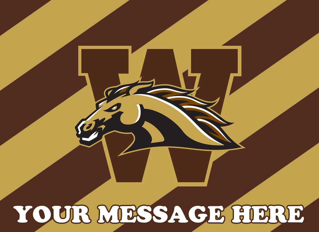 Western Michigan Broncos Edible Image Cake Topper Personalized Birthday Sheet Decoration Custom Party Frosting Transfer Fondant