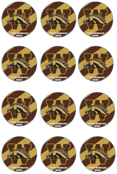 Western Michigan Broncos Edible Cupcake Toppers (12 Images) Cake Image Icing Sugar Sheet Edible Cake Images