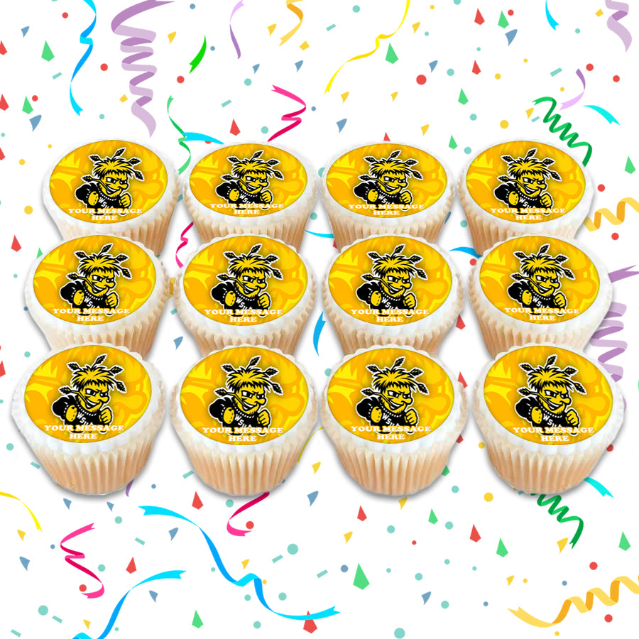 Wichita State Shockers Edible Cupcake Toppers (12 Images) Cake Image I -  PartyCreationz