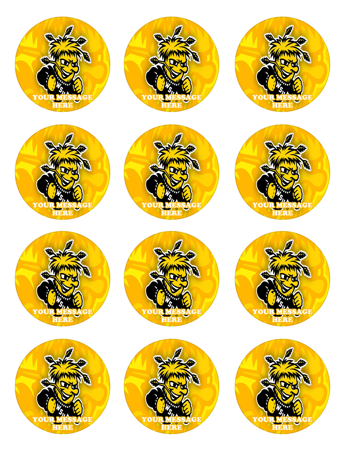 Wichita State Shockers Edible Cupcake Toppers (12 Images) Cake Image Icing Sugar Sheet Edible Cake Images