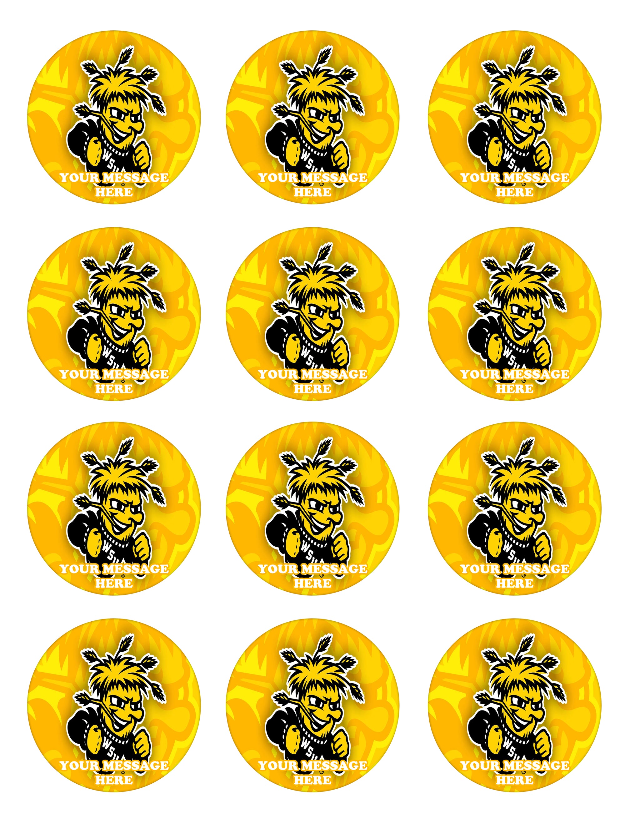 Wichita State Shockers Edible Cupcake Toppers (12 Images) Cake Image I -  PartyCreationz