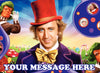 Willy Wonka & The Chocolate Factory Edible Image Cake Topper Personalized Birthday Sheet Decoration Custom Party Frosting Transfer Fondant