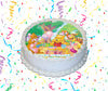 Winnie-The-Pooh Edible Image Cake Topper Personalized Birthday Sheet Custom Frosting Round Circle