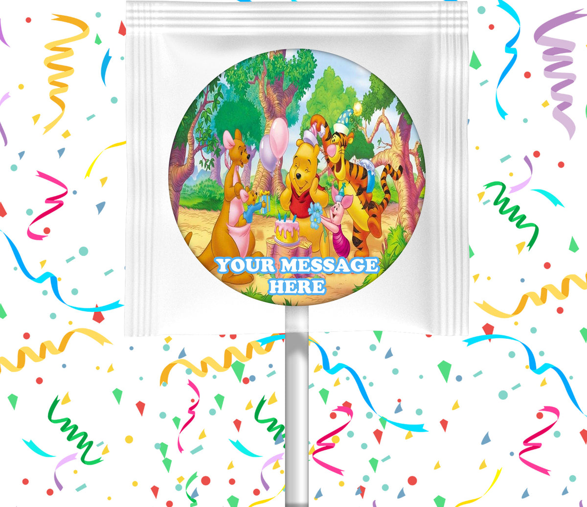 Winnie The Pooh Lollipops Party Favors Personalized Suckers 12 Pcs