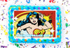Wonder Woman Edible Image Cake Topper Personalized Birthday Sheet Decoration Custom Party Frosting Transfer Fondant
