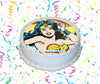 Wonder Woman Edible Image Cake Topper Personalized Birthday Sheet Custom Frosting Round Circle