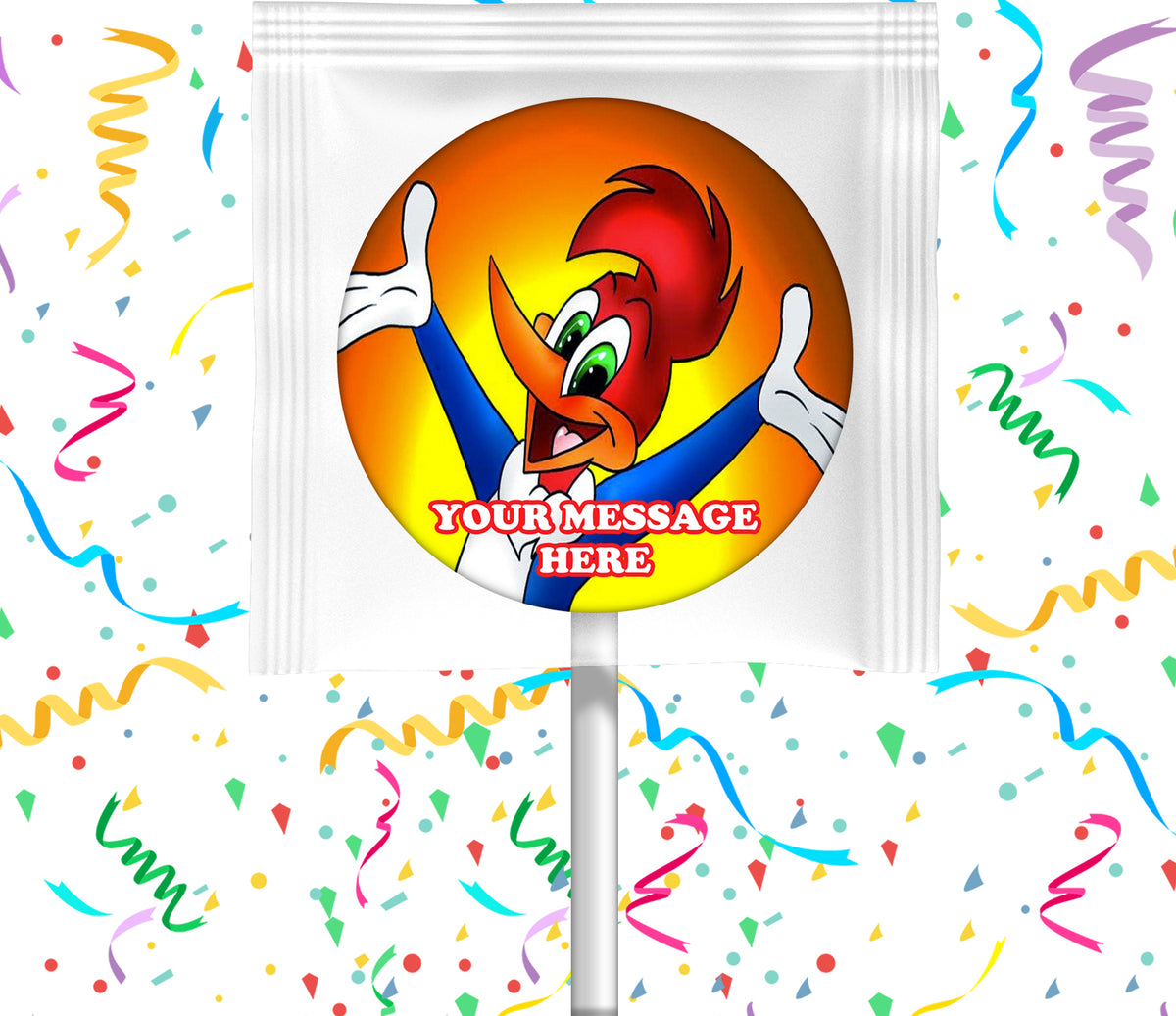 Woody Woodpecker Lollipops Party Favors Personalized Suckers 12 Pcs