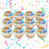 Word Party Edible Cupcake Toppers (12 Images) Cake Image Icing Sugar Sheet Edible Cake Images