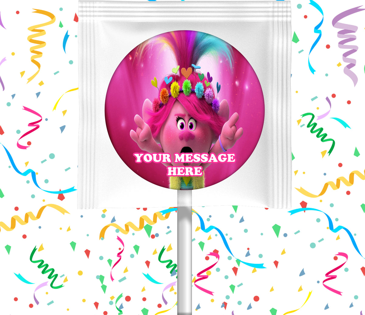 Trolls World Tour Lollipops Party Favors Personalized Suckers 12 Pcs