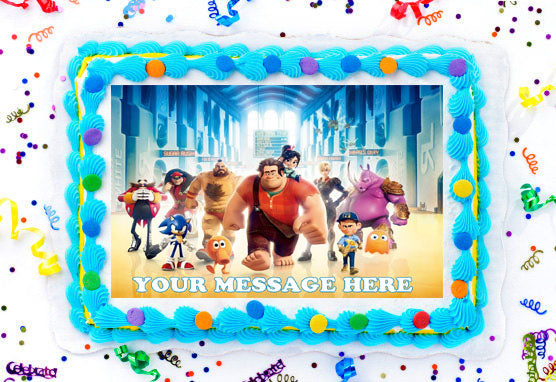 Wreck It Ralph Edible Image Cake Topper Personalized Birthday Sheet Decoration Custom Party Frosting Transfer Fondant