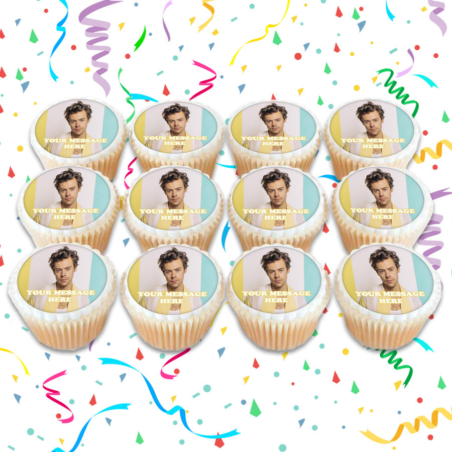 Harry Styles Edible Cupcake Toppers (12 Images) Cake Image Icing Sugar Sheet