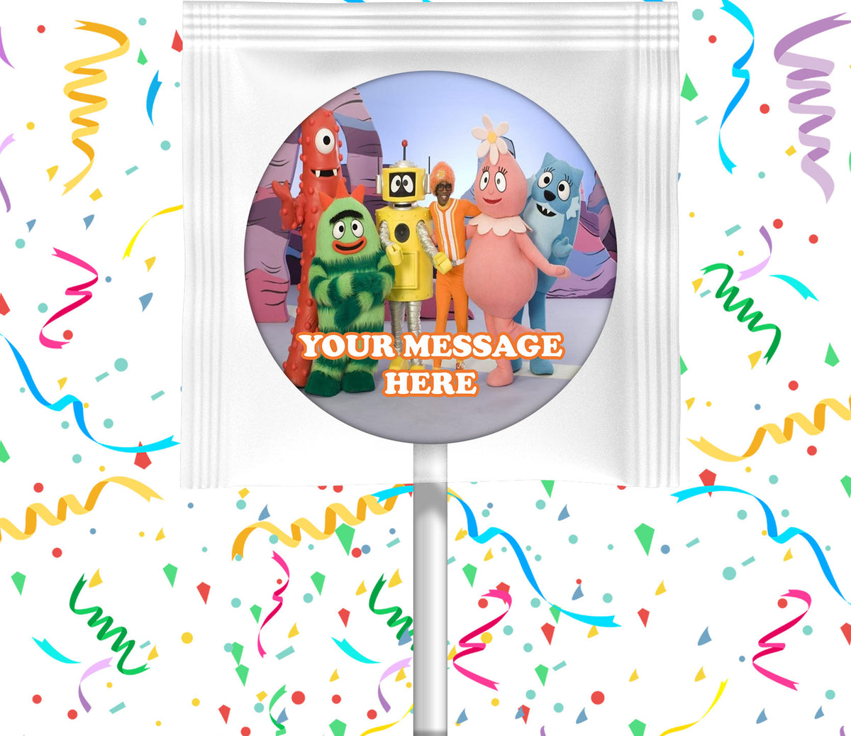 Yo Gabba Gabba Lollipops Party Favors Personalized Suckers 12 Pcs