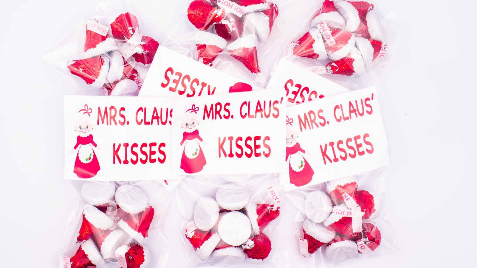 Candy Stocking Stuffers Christmas Party Favors Mrs. Claus Kisses