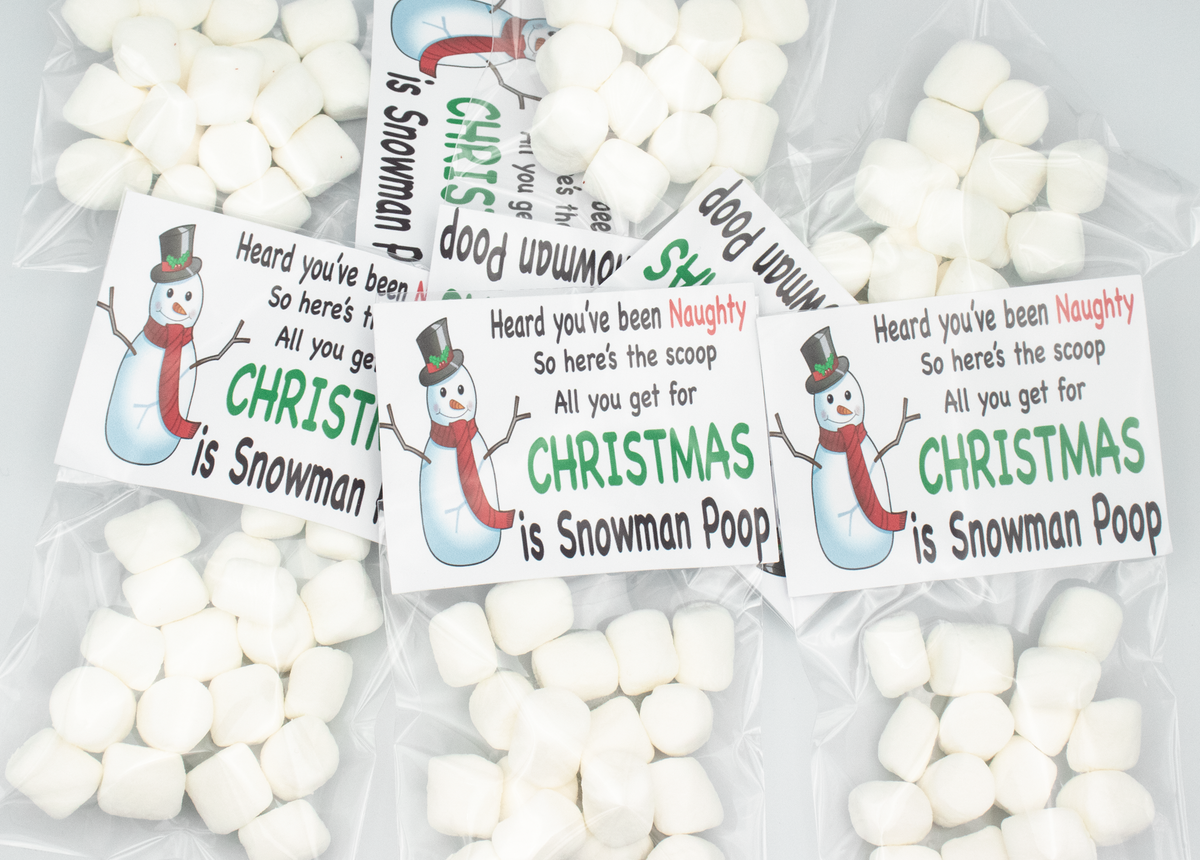 Candy Stocking Stuffers Christmas Party Favors Snowman Poop